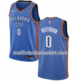 Maillot Homme Oklahoma City Thunder Russell Westbrook 0 Nike 2017-18 Bleu Swingman